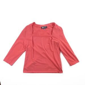 Jones New York Signature, Size XL Coral Top, Square Neckp